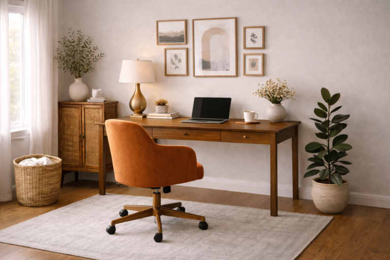 home office desk setup for focus