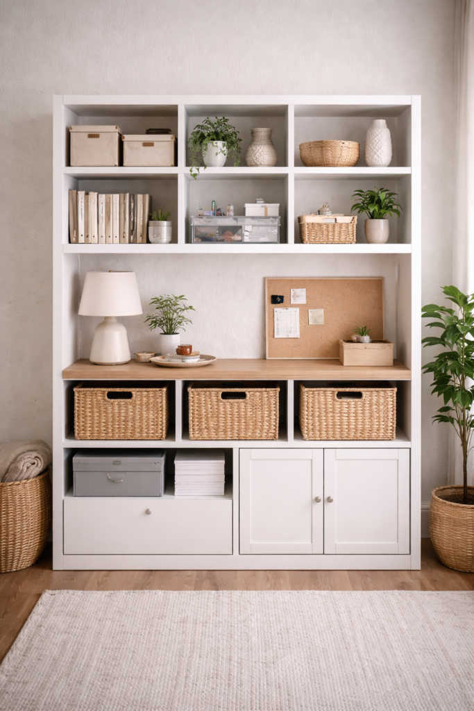 simple closed storage in minimalist home