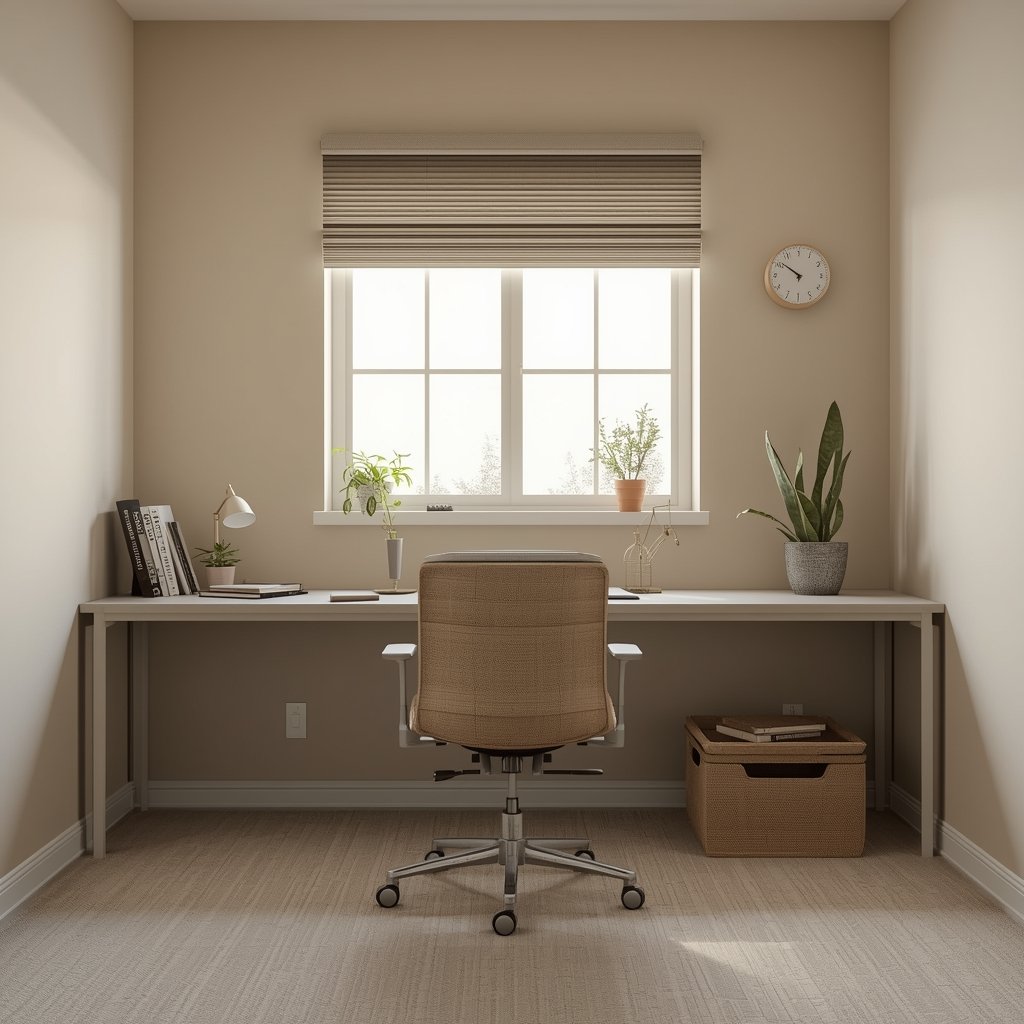 balanced home office setup