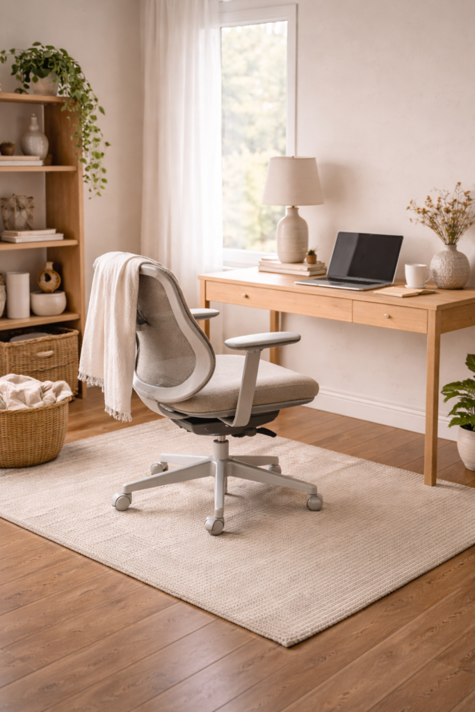 calm and functional home office setup