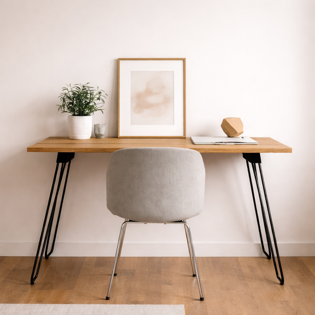 minimalist desk setup showing how minimalism improves focus