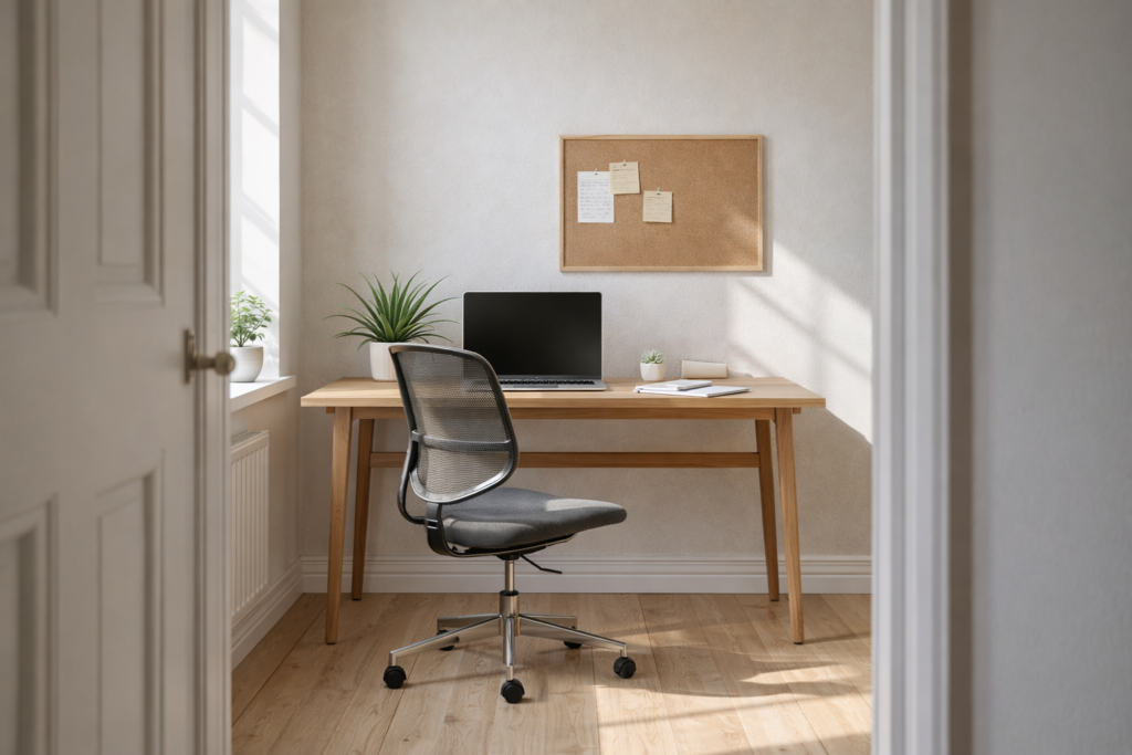 minimalist workspace reducing stress and improving focus