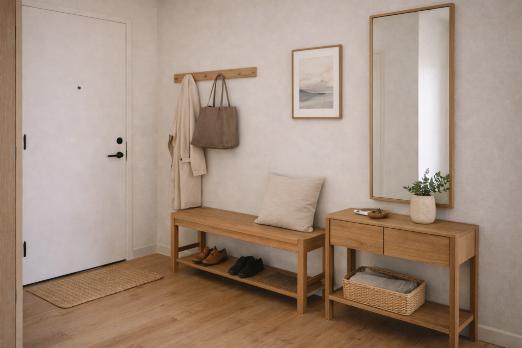 intentional buying decision with organised minimalist entrywa