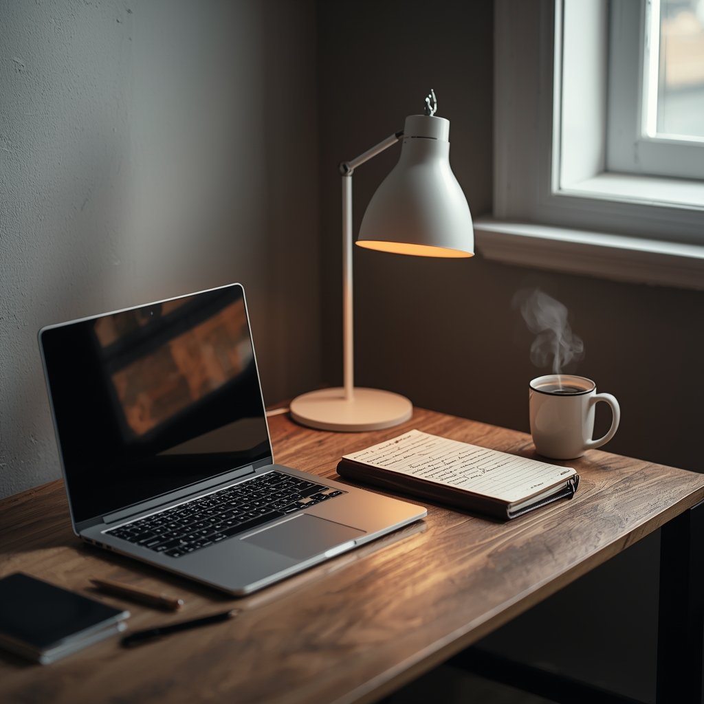 home office designed around workflow